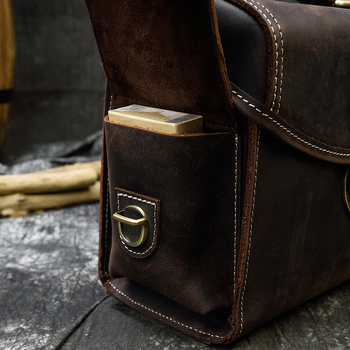 Τσάντα SLR κάμερας από γνήσιο δέρμα, πρώτο στρώμα βοδινού δέρματος, μοντέλο XJB1002, τύπου ώμου