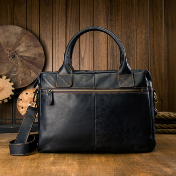 Férfi válltáska valódi bőrből, modell 1011, első réteg marhabőrből, pamut bélés