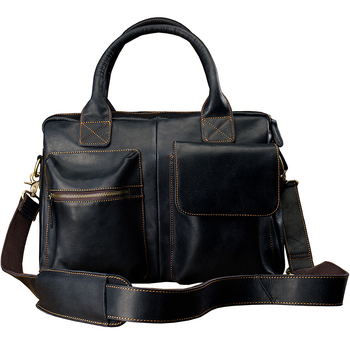 Férfi válltáska valódi bőrből, modell 1011, első réteg marhabőrből, pamut bélés