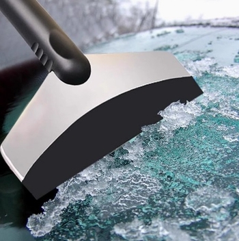 Φτυάρι χιονιού και αποψύκτης αυτοκινήτου από ανοξείδωτο ατσάλι, αποξεστήρας παρμπρίζ για τον χειμώνα