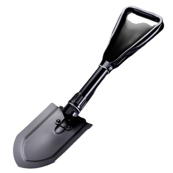 Sulankstomas mangano plieno kempingo kastuvėlis su kirtikliu — daugiafunkcis lauko įrankis su audinio dėže