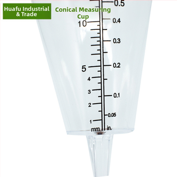 Κωνικός μετρητής βροχής κήπου, PS υλικό, διαφανής, εγκατάσταση με βύσμα, διαστάσεις 100×215 mm, HF 039, Yuyao Zhejiang