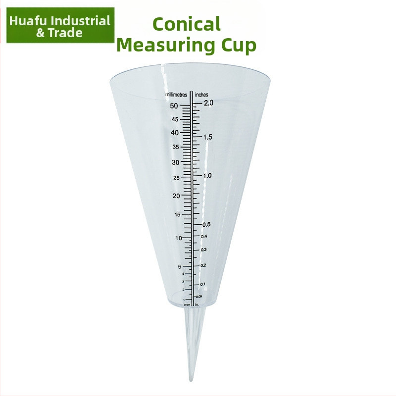 Κωνικός μετρητής βροχής κήπου, PS υλικό, διαφανής, εγκατάσταση με βύσμα, διαστάσεις 100×215 mm, HF 039, Yuyao Zhejiang