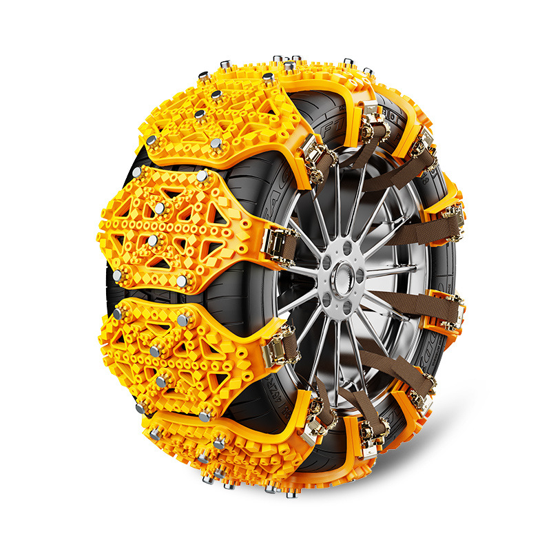 Lanț antiderapant de urgență pentru mașină, din cauciuc, compatibilitate generală a modelelor și a anvelopelor, greutate 2,9, procesare personalizabilă