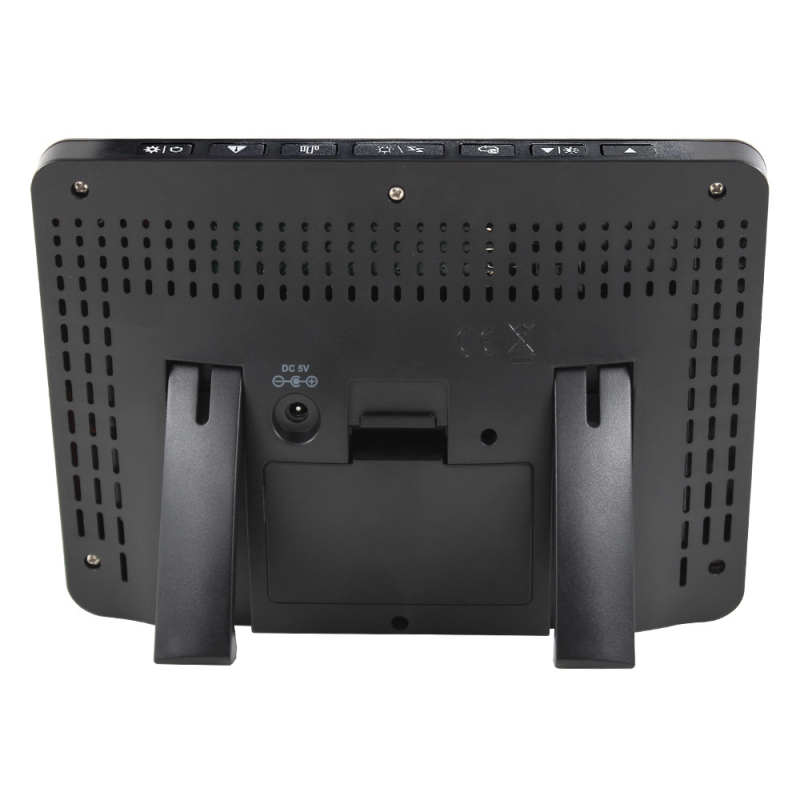 FJ3383M digitális higrométer időjárás-óra előrejelzéssel, naptárral, napkelte és napnyugta, ébresztő