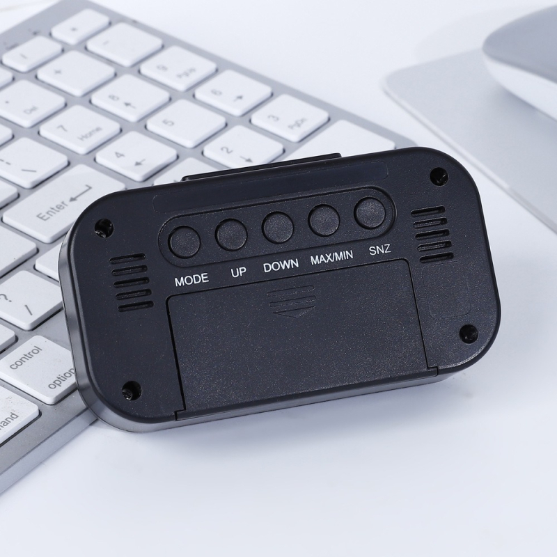 Настолен будилник с прогноза за времето, фаза на луната, вечен календар и аларма; LCD дисплей; батерийно захранване