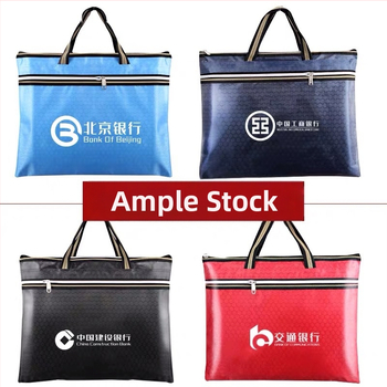 Чанта за документи от оксфордска тъкан със цип, персонализиране по заявка, печатен логотип, дебелина на материала 30, тегло 0.1