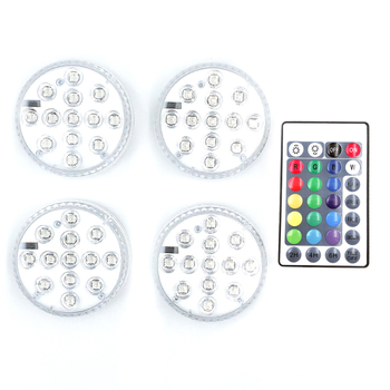 Thlin QSD-13 13 LED подводна лампа RGB, батерия, дистанционно управление, IP65, за басейни, саксии и аквариуми