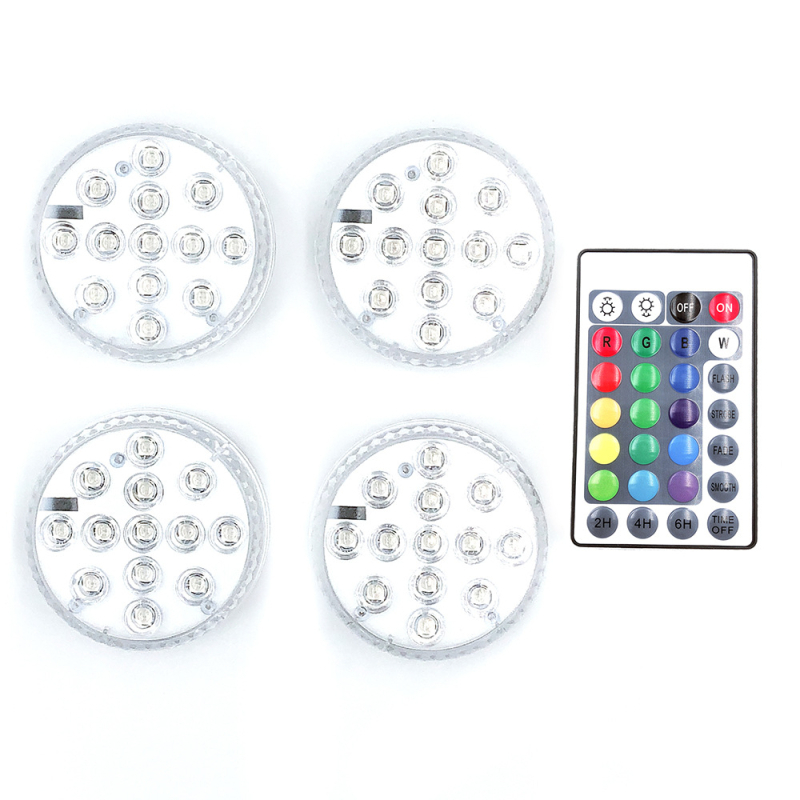 Thlin QSD-13 13 LED подводна лампа RGB, батерия, дистанционно управление, IP65, за басейни, саксии и аквариуми