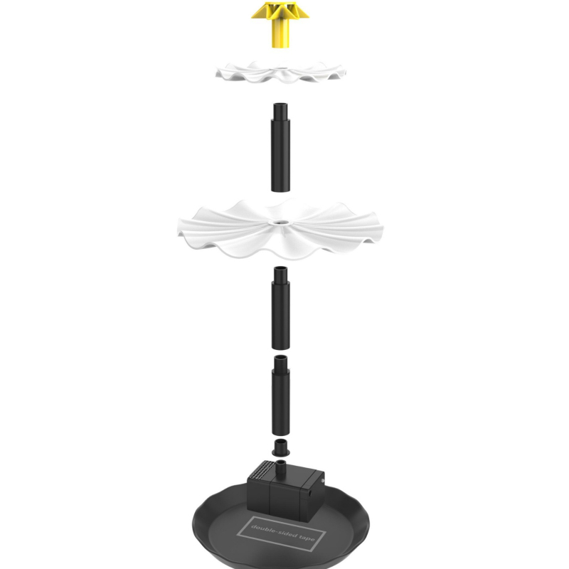 Pumpa za vodu za vrtni fontan – ABS, BSV, 3-slojni vrtni fontan, raspršivanje vode