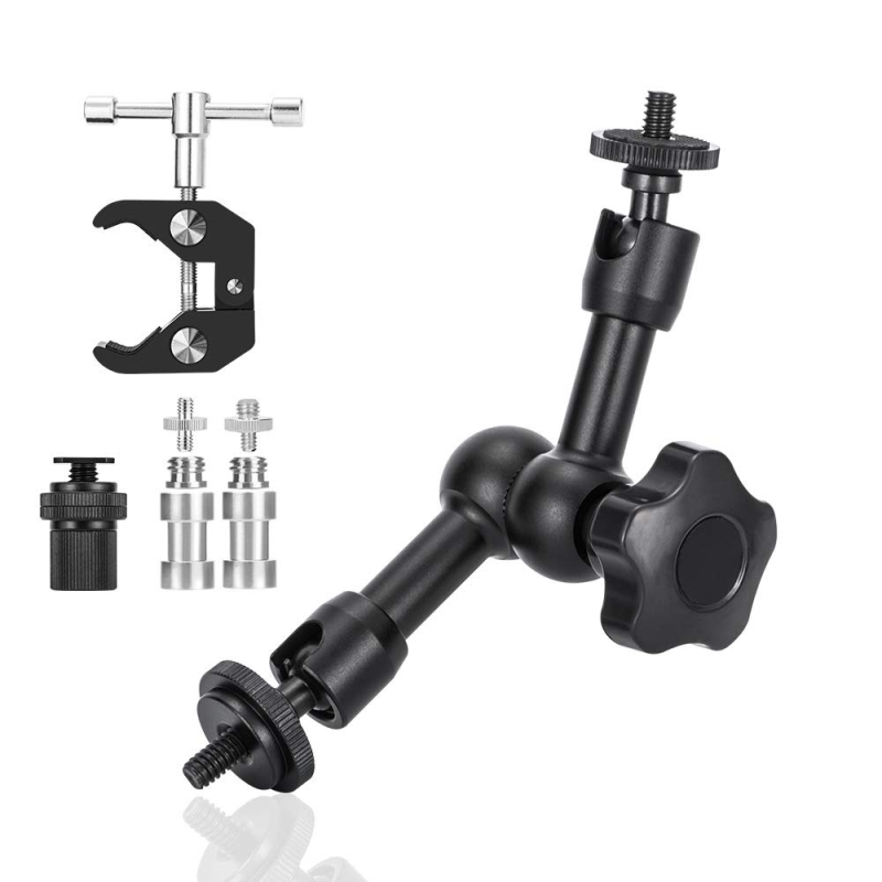 Βραχίονας στήριξης οθόνης για κάμερα - Αλουμινίου κράμα, διάσταση 190×65 mm, μέγιστο φορτίο 2–5 kg, Jing Shengda