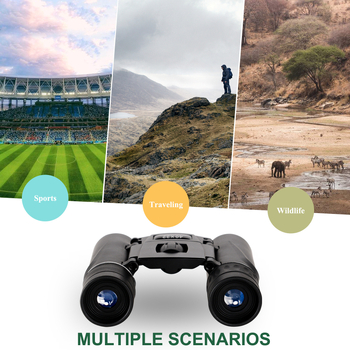 Nešiojami binokliai 10x25, apie 170 g, tinkami lauko fotografavimui