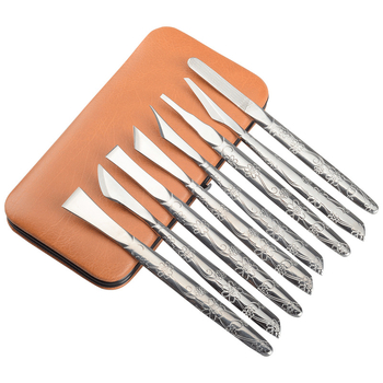 Σετ περιποίησης ποδιών με μαχαίρί ποδιών – 8 τεμάχια, επαγγελματικό εργαλείο αφαίρεσης νεκρού δέρματος και ξύστρα, OEM Sharp Stone