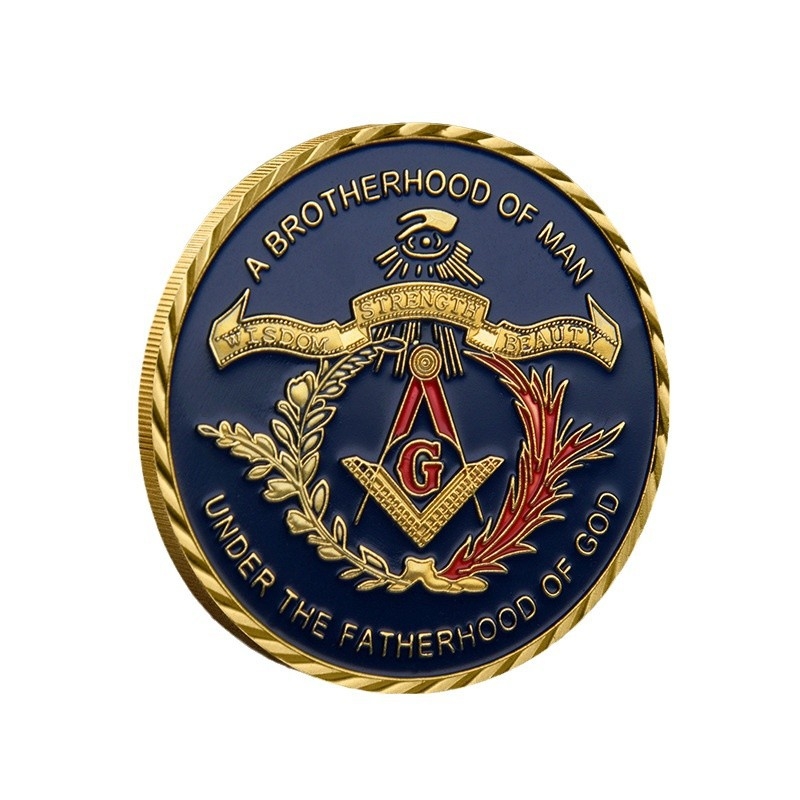 Európai szabadkőműves testvér-emlékérme, vasanyag, univerzális felhasználás, egyenkénti csomagolás PP zacskóban és műanyag burkolatban
