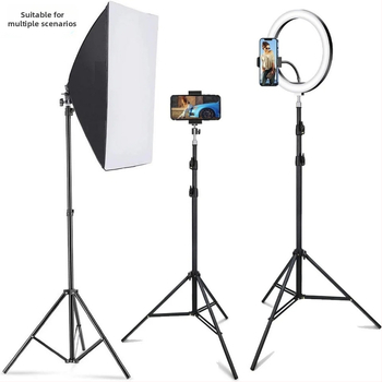 DDZ αλουμινένιο τρίποδο φωτισμού για φωτογράφηση, 3-άξονικός γιμπαλ, φορτίο 2-5 kg