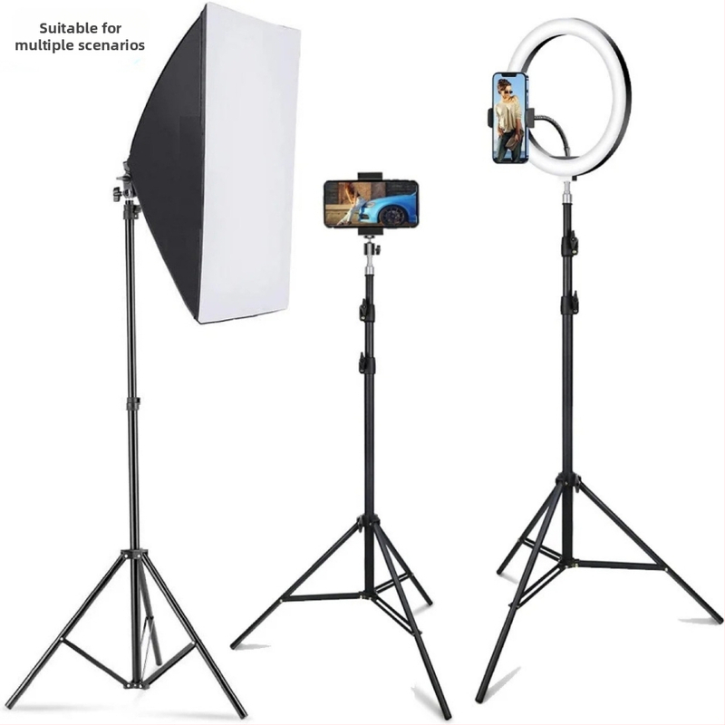 DDZ αλουμινένιο τρίποδο φωτισμού για φωτογράφηση, 3-άξονικός γιμπαλ, φορτίο 2-5 kg