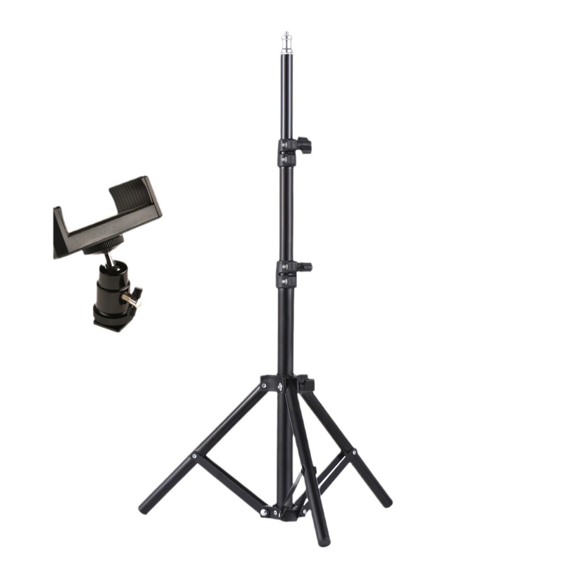 DDZ αλουμινένιο τρίποδο φωτισμού για φωτογράφηση, 3-άξονικός γιμπαλ, φορτίο 2-5 kg