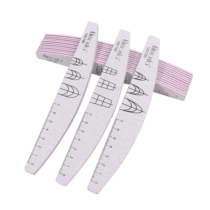 Klimonla Λίμα νυχιών διπλής όψεως με επεκτεινόμενη κλίμακα μέτρησης, τραχύς άμμος σε ράβδο για λίμα νυχιών