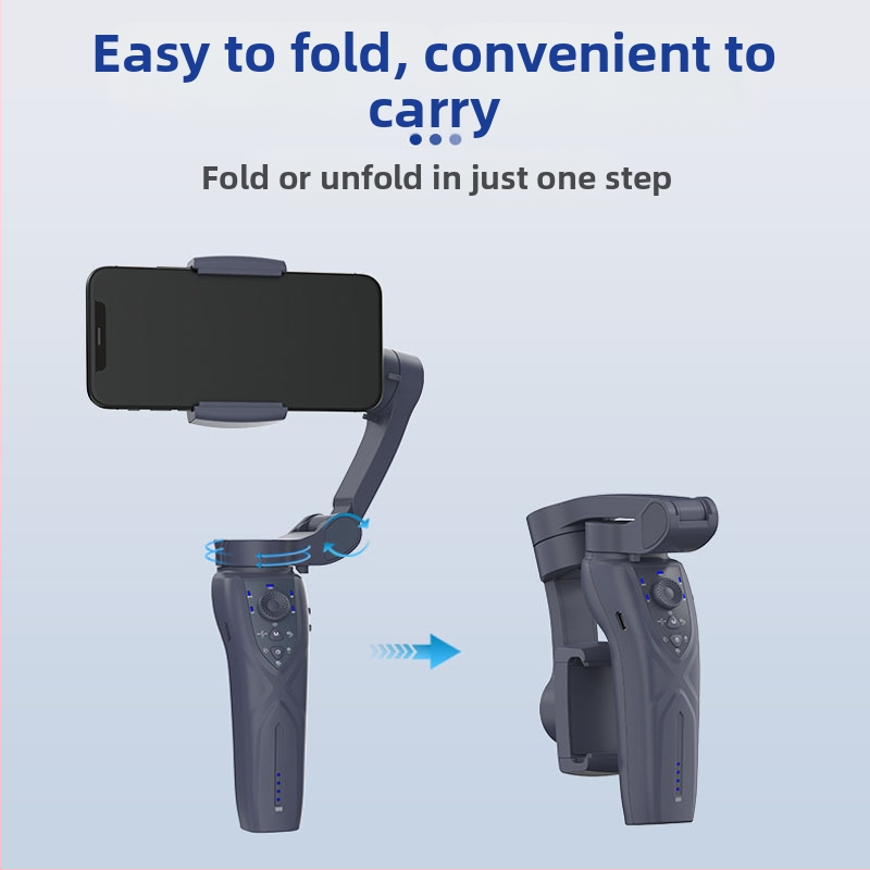 Kolmeteljeline stabilisaator AI näotuvastuse ja valgustusega, Bluetooth, selfie-statiiv VLOG-i jaoks