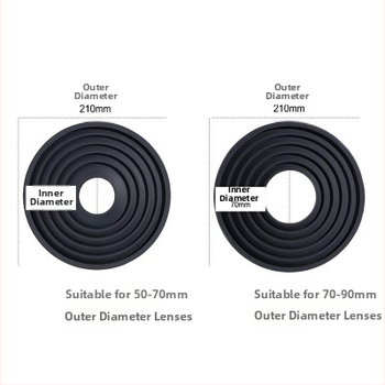 Σιλικονούχος σκιά φακού – γενική συμβατότητα, προσαρμογή για φακό, βάρος 0.154