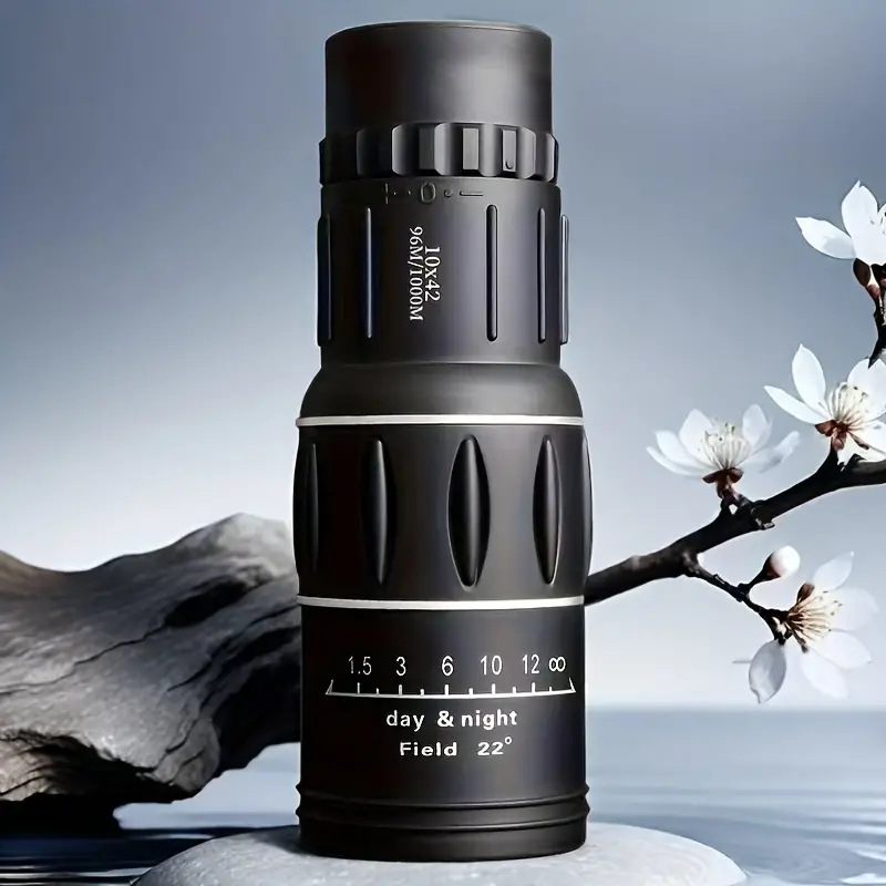 Monokuliarinis teleskopas, 10x42, modelis D554, pritaikomas