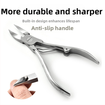 Nešiojamas nerūdijančio plieno nagų priežiūros rinkinys su odelių kirpimo įrankiu ir šoninėmis žnyplėmis namų naudojimui