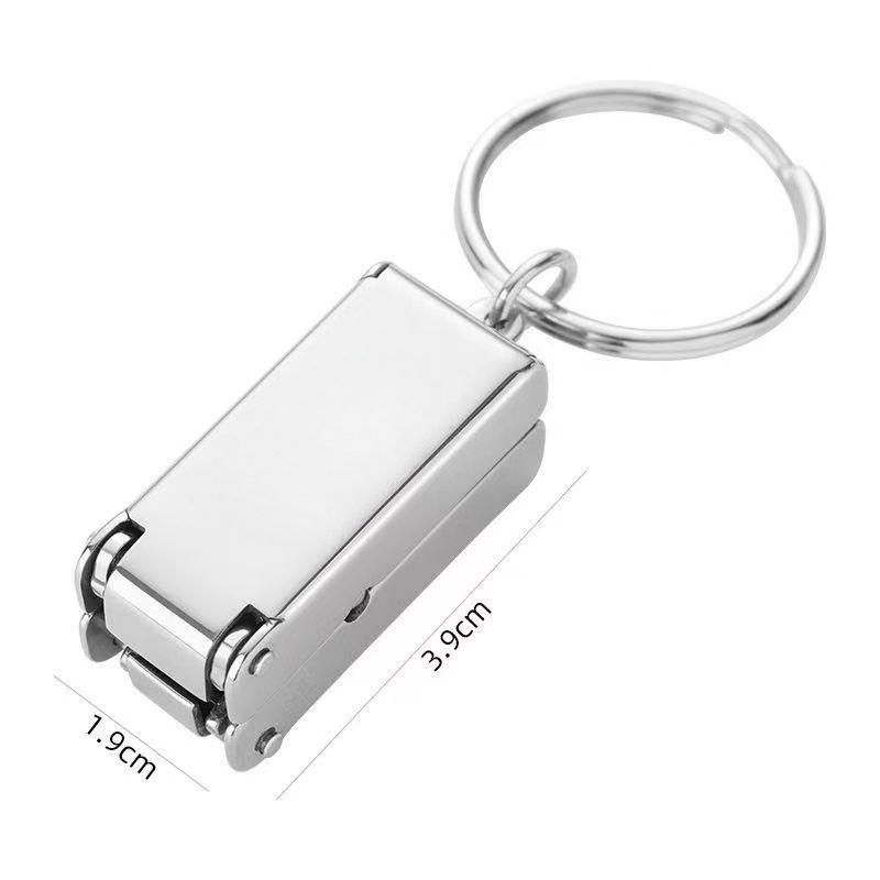 Nagų kirpimo žnyplutė – mini sulankstoma, nešiojama, iš nerūdijančio plieno, plokščia burna