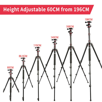 Τρίποδο C11 για κινητό/κάμερα με σφαιρική κεφαλή παν-tilt; από αλουμίνιο κράμα; μεταφορική ικανότητα 11–15 kg; ύψος έως 196 cm; βάρος 1,7 kg; περιλαμβάνει βάση γρήγορης απελευθέρωσης