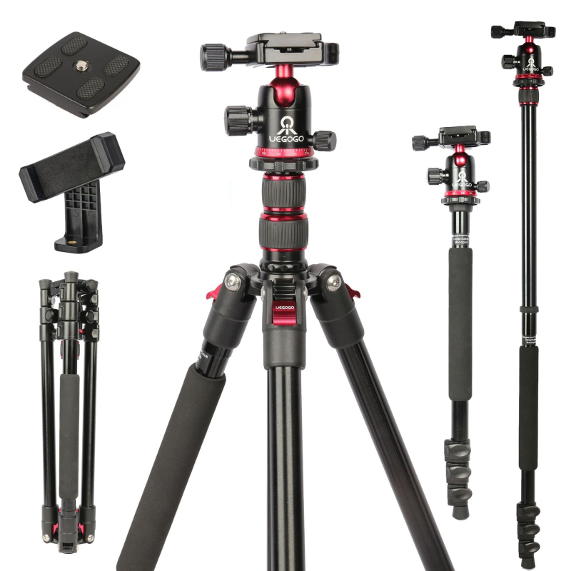 Τρίποδο C11 για κινητό/κάμερα με σφαιρική κεφαλή παν-tilt; από αλουμίνιο κράμα; μεταφορική ικανότητα 11–15 kg; ύψος έως 196 cm; βάρος 1,7 kg; περιλαμβάνει βάση γρήγορης απελευθέρωσης