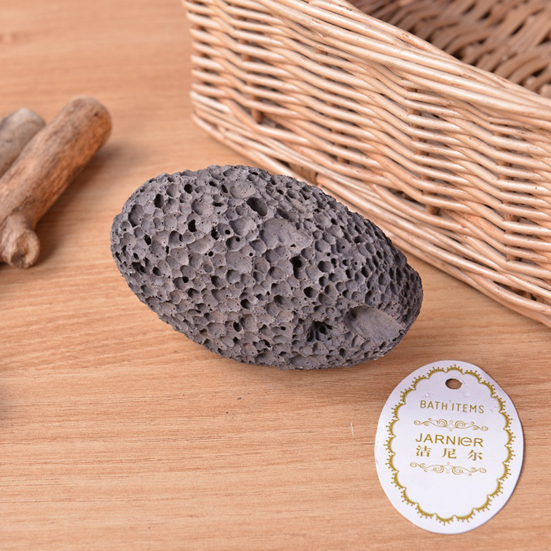 Jeannier vulkaninis akmuo pedikiūrui – ovalus kojų šlifavimo akmuo namų naudojimui