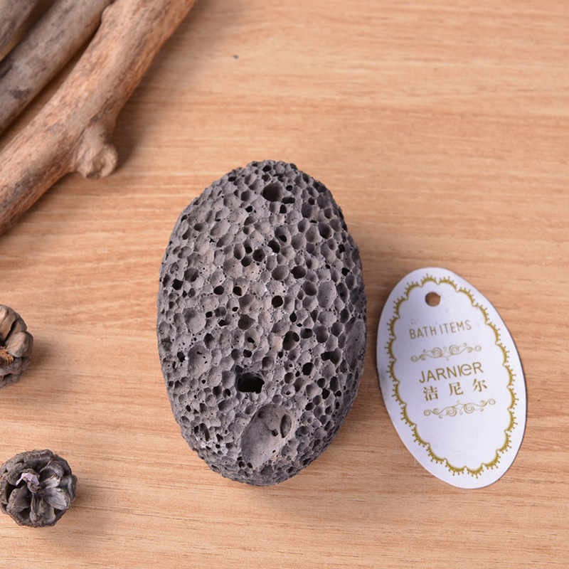 Jeannier vulkaninis akmuo pedikiūrui – ovalus kojų šlifavimo akmuo namų naudojimui