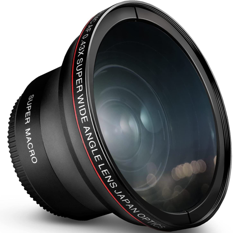 Lightdow 0.43x ευρυγώνιος μακρο 2-σε-1 οπτικός φακός