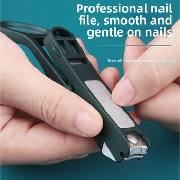 Jiayi nagų žnyplės su didinamuoju lęšiu — plastikas ir nerūdijantis plienas, plokščias burnos atidarymas, namų naudojimui