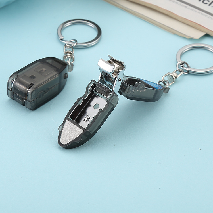 Huarui nagų žirklės, nešiojamos, plokščiu burnos dizainu, medžiaga: plastikas + nerūdijantis plienas, visuotinė naudojimas