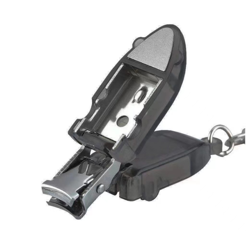 Huarui nagų žirklės, nešiojamos, plokščiu burnos dizainu, medžiaga: plastikas + nerūdijantis plienas, visuotinė naudojimas