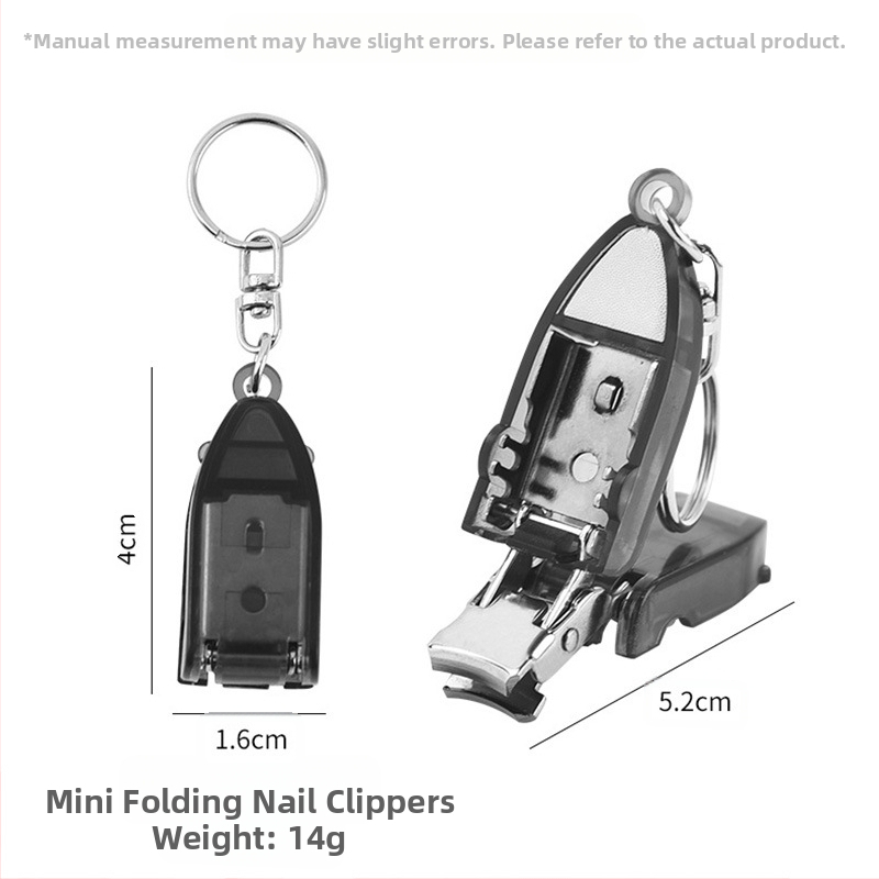 Huarui nagų žirklės, nešiojamos, plokščiu burnos dizainu, medžiaga: plastikas + nerūdijantis plienas, visuotinė naudojimas