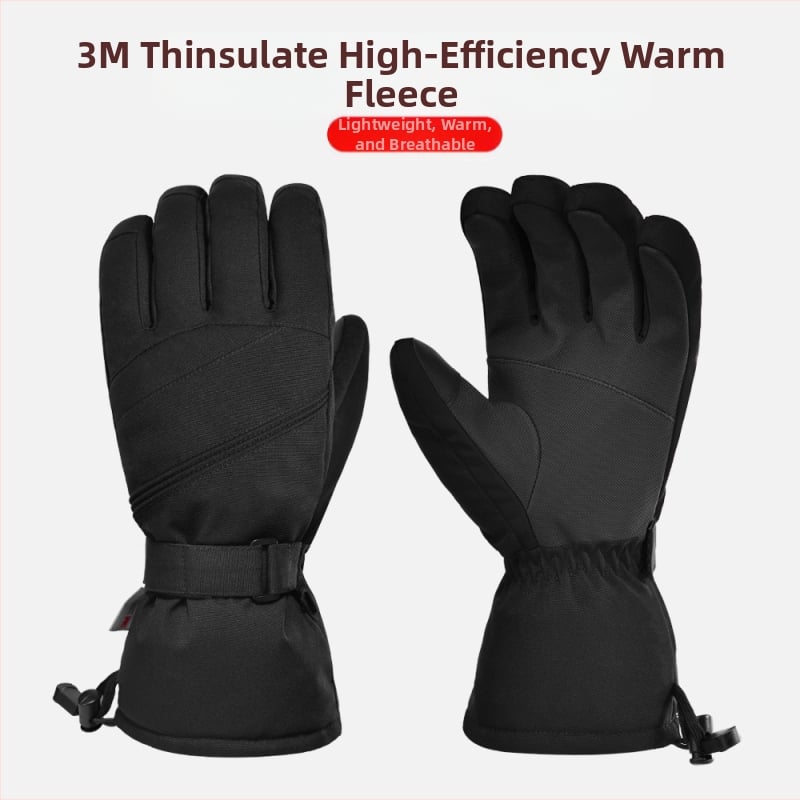 Slēpošanas cimdi - 3M kokvilnas biezinājums, boodun zīmols, universāls, pieaugušie