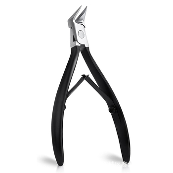 Nerūdijančio plieno kampuotų burnų žnyplės nagų įduboje, pedikiūro įrankis kojų nagų priežiūrai, mirusios odos ir odos plėvelių pašalinimas