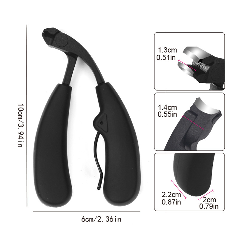 Nago žnyplės su išlenkta žnyple, didelis atidarymas, apsauga nuo lašėjimo, plastikas + nerūdijantis plienas