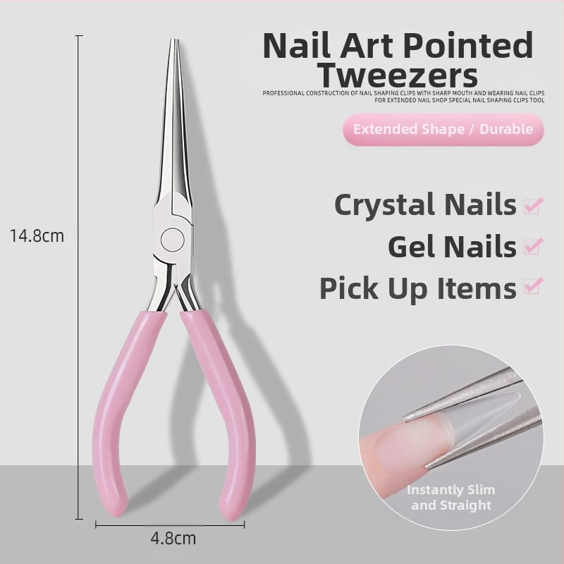 Оформящи клещи за нокти с остри челюсти – инструмент за удължаване на нокти за маникюрни салони, неръждаема стомана, Tide (Beauty), OEM