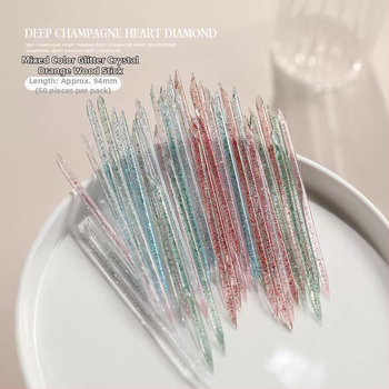 Εργαλείο νυχιών με κρυστάλλινο ράβδο — διπλό κεφάλι για αφαίρεση νεκρού δέρματος, ανάγλυφο και τρύπημα κουκκίδων, πολυλειτουργικό αξεσουάρ νυχιών