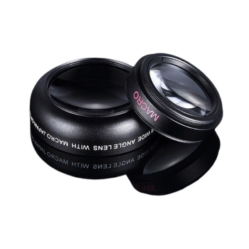 Telefono objektyvas 0.45x plataus kampo, 15x makro, 2-in-1, HD nuotraukos, universalus suderinamumas