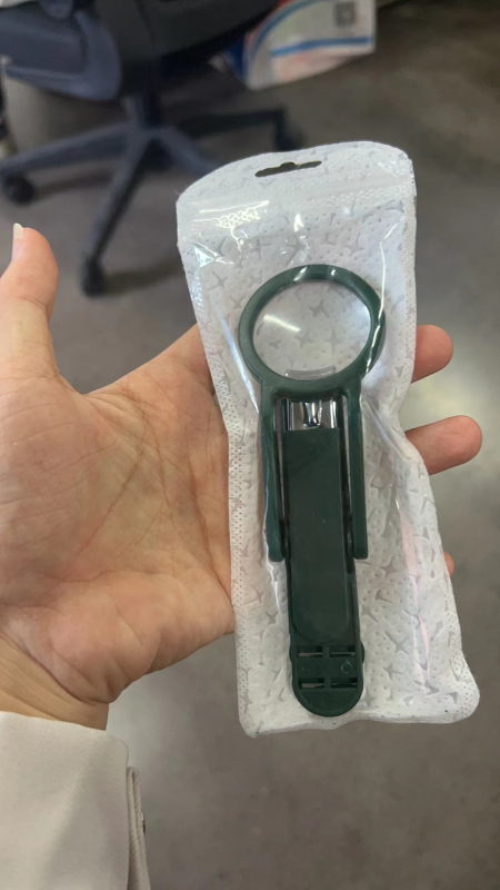 Yuhua nagų žirklės su didinamuoju lęšiu, universaliam naudojimui, plastikas + nerūdijantis plienas, apsauga nuo purslų, daugiafunkcinės