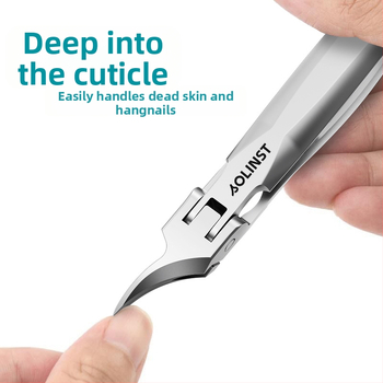 Nerūdijančio plieno nagų kirpimo replė su nuolydžiu galu, nešiojamas manikiūro įrankis namų naudojimui