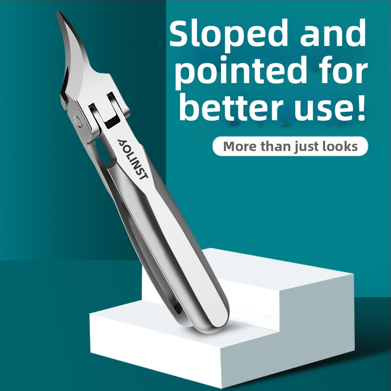 Nerūdijančio plieno nagų kirpimo replė su nuolydžiu galu, nešiojamas manikiūro įrankis namų naudojimui