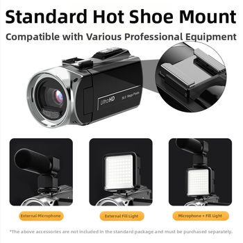 HDV8162plus kézi DV kamera, CMOS érzékelő, 1080p, 18x digitális zoom, F1.8 objektív, elektronikus képstabilizálás
