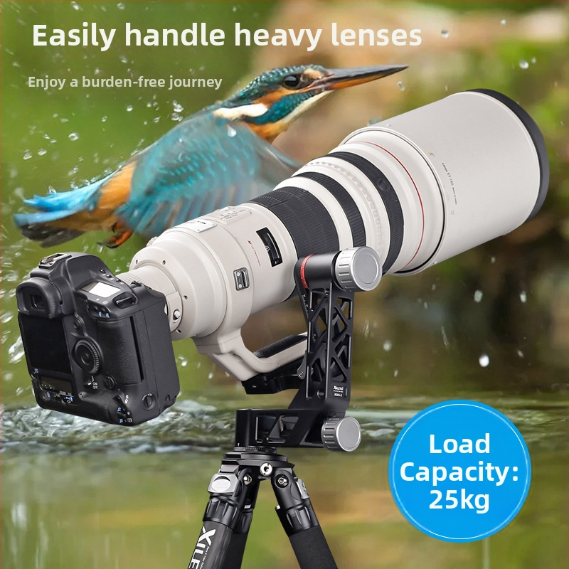 Xiletu XGH3 Cantilever Head – Ултралек DSLR/Телефото глава за трипод, Алуминиева сплав, 0,99 кг, за DSLR и телеобективи