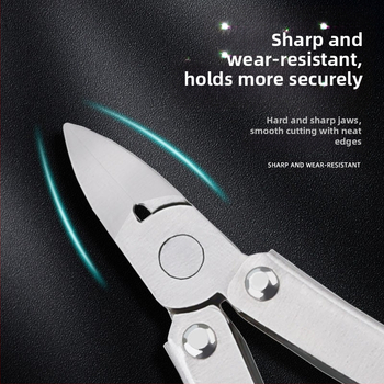 Daugiafunkcinės nagų žnyplės su grioveliu – nerūdijantis plienas, vokiečio stiliaus pedikiūro įrankiai namų naudojimui