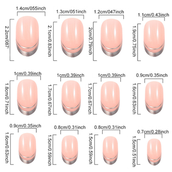 Lin Qisi αυτοκόλλητα νυχιών – γαλλικό στυλ με στρας, μοτίβα με αστέρια και καρτούν