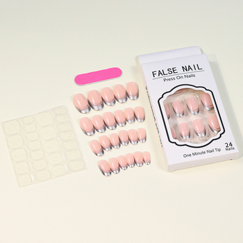 Lin Qisi αυτοκόλλητα νυχιών – γαλλικό στυλ με στρας, μοτίβα με αστέρια και καρτούν